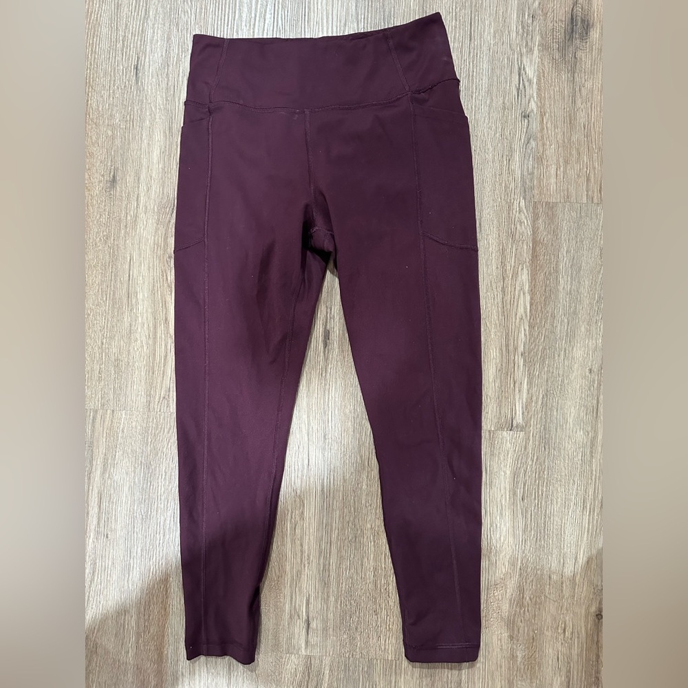 Victoria's Secret High Rise Flow on Point Essential Maroon Leggings